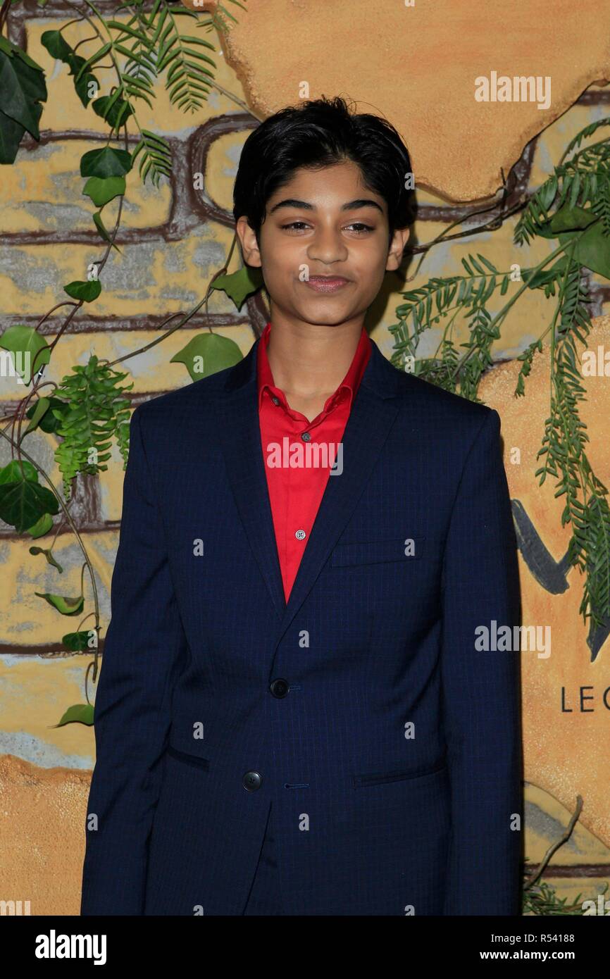 Los Angeles CA USA. 28th Nov 2018. Rohan Chand at arrivals for MOWGLI LEGEND OF THE JUNGLE Premiere ArcLight Hollywood Los Angeles CA November 28 2018. Credit Priscilla Grant Everett Collection Alamy ...