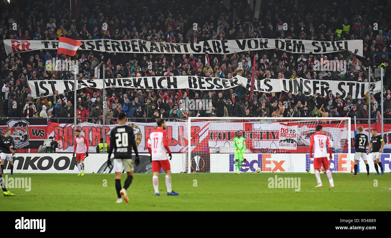 Salzburg Austria 29th Nov 2018 Soccer Europa League Rb