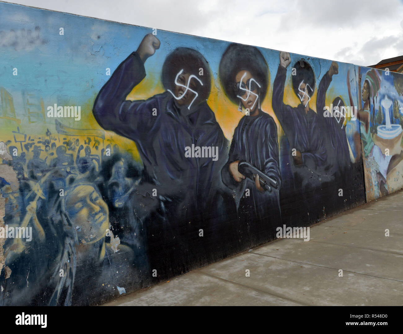 Los Angeles, Ca, USA. 29th Nov, 2018. The Crenshaw Wall Defaced with Swastika in Los Angeles, California on November 29, 2018. Credit: Koi Sojer/Snap'n U Photos/Media Punch/Alamy Live News Stock Photo