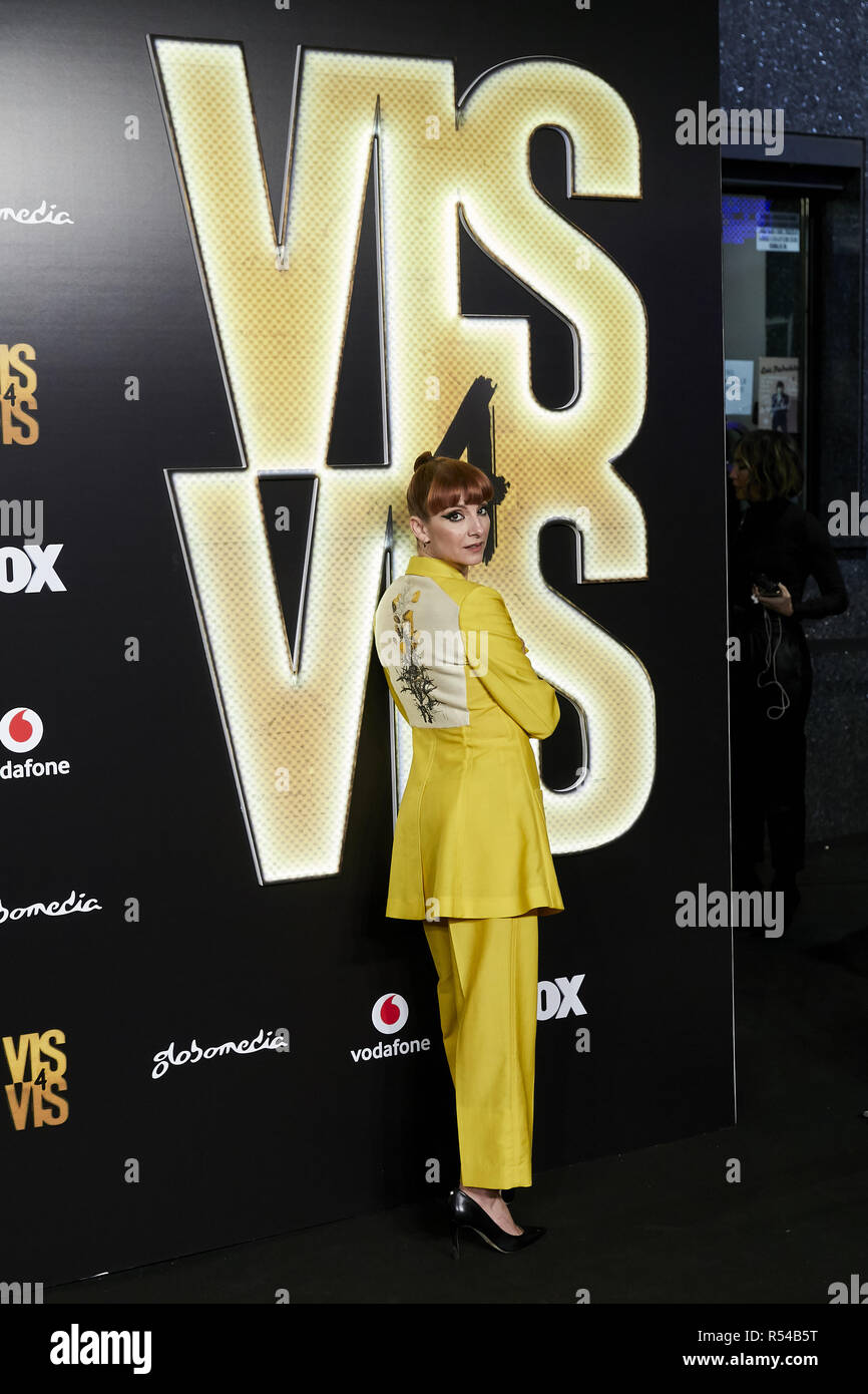 Madrid, Spain. 29th Nov, 2018. Najwa Nimri attends to Vis a Vis season