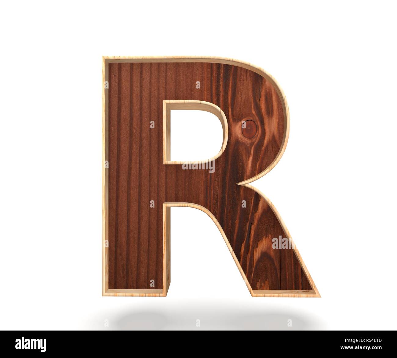 3D decorative wooden Alphabet, capital letter R Stock Photo - Alamy