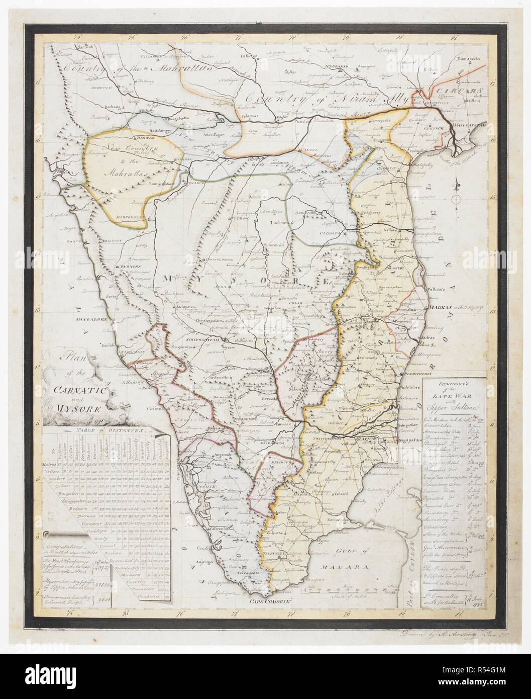 Old Map Of Karnataka Mysore Map High Resolution Stock Photography And Images - Alamy
