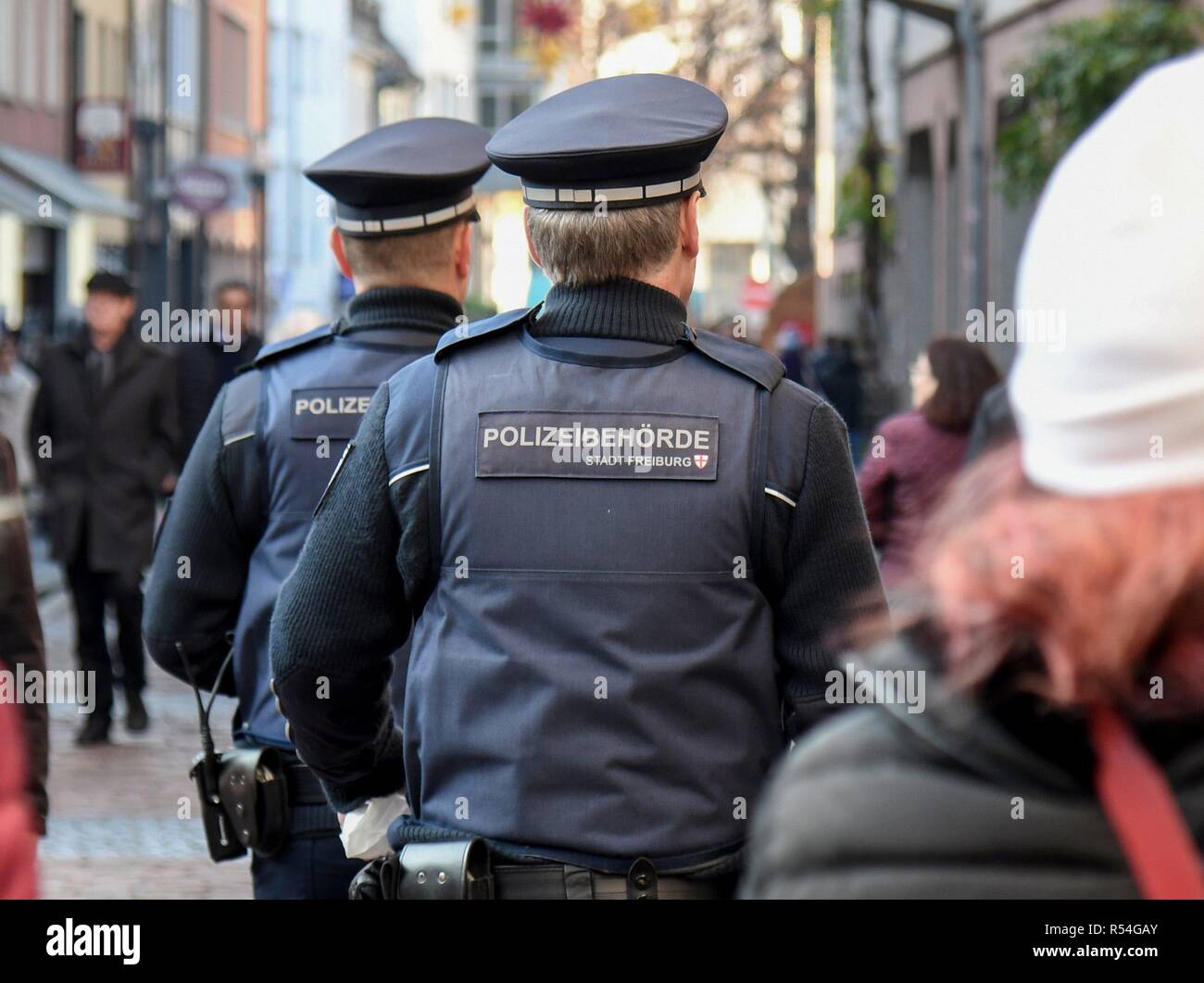 Town policemen in Freiburg ,Nov. 17, 2018 | usage worldwide Stock Photo