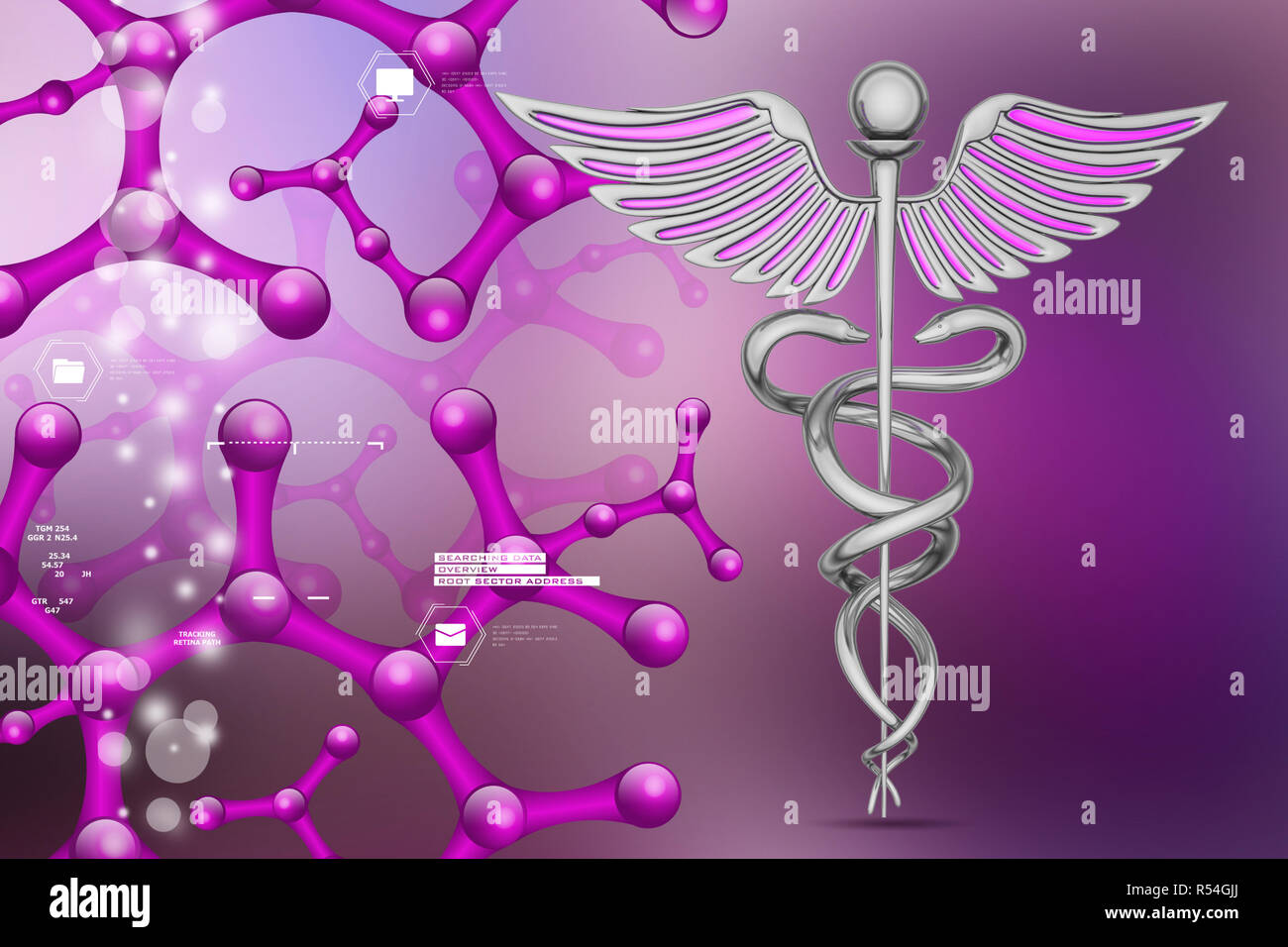 caduceus medical symbol Stock Photo - Alamy