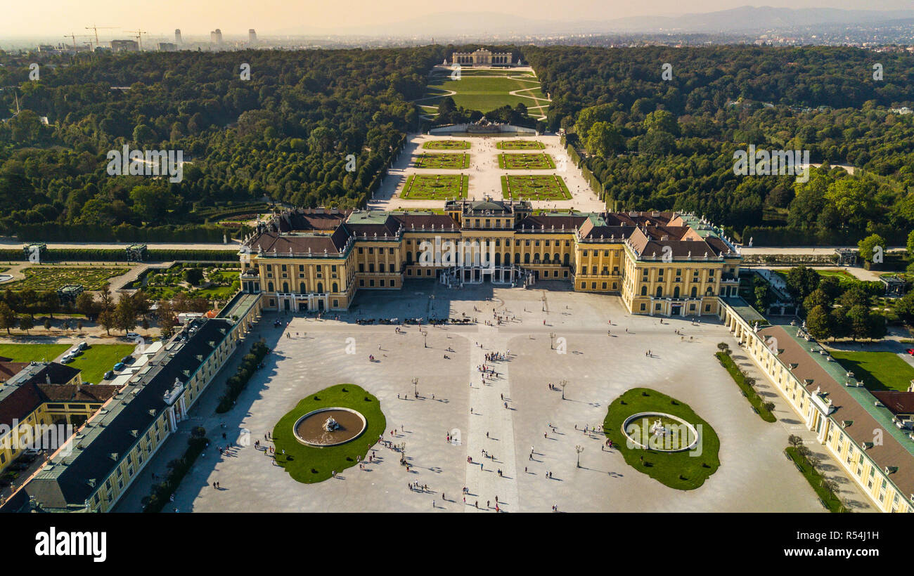 Schönbrunn Palace or Schloß Schönbrunn, Vienna, Austria Stock Photo