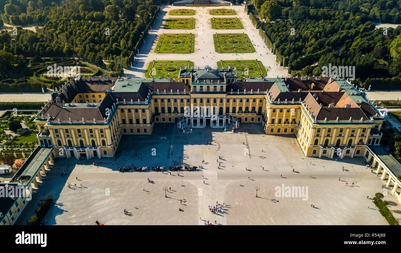 Schönbrunn Palace or Schloß Schönbrunn, Vienna, Austria Stock Photo