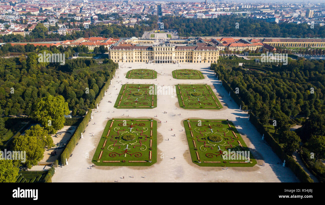 Schönbrunn Palace or Schloß Schönbrunn, Vienna, Austria Stock Photo