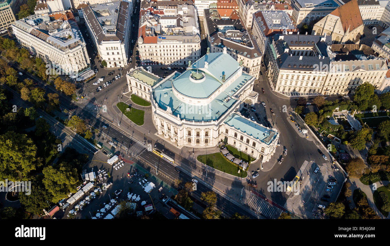 Burgtheater, Performing Arts Theatre, Vienna, Austria Stock Photo