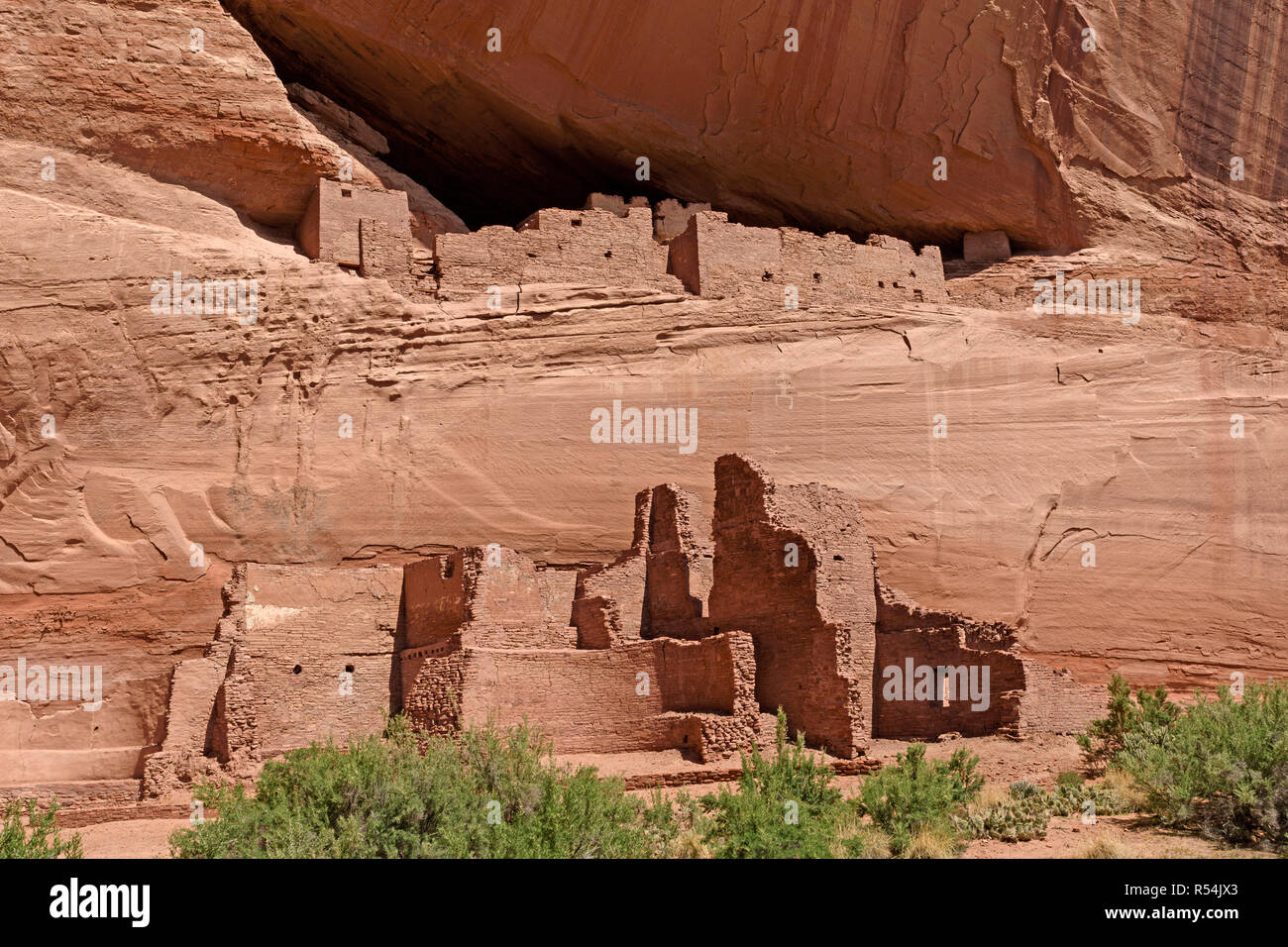 Ancient Cliff Dwellings in the Rocks Stock Photo