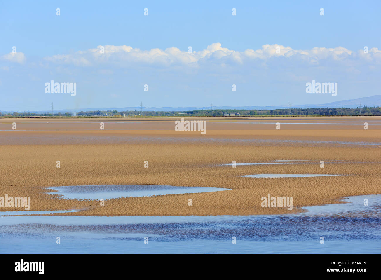 Solway estuary at low tide Stock Photo