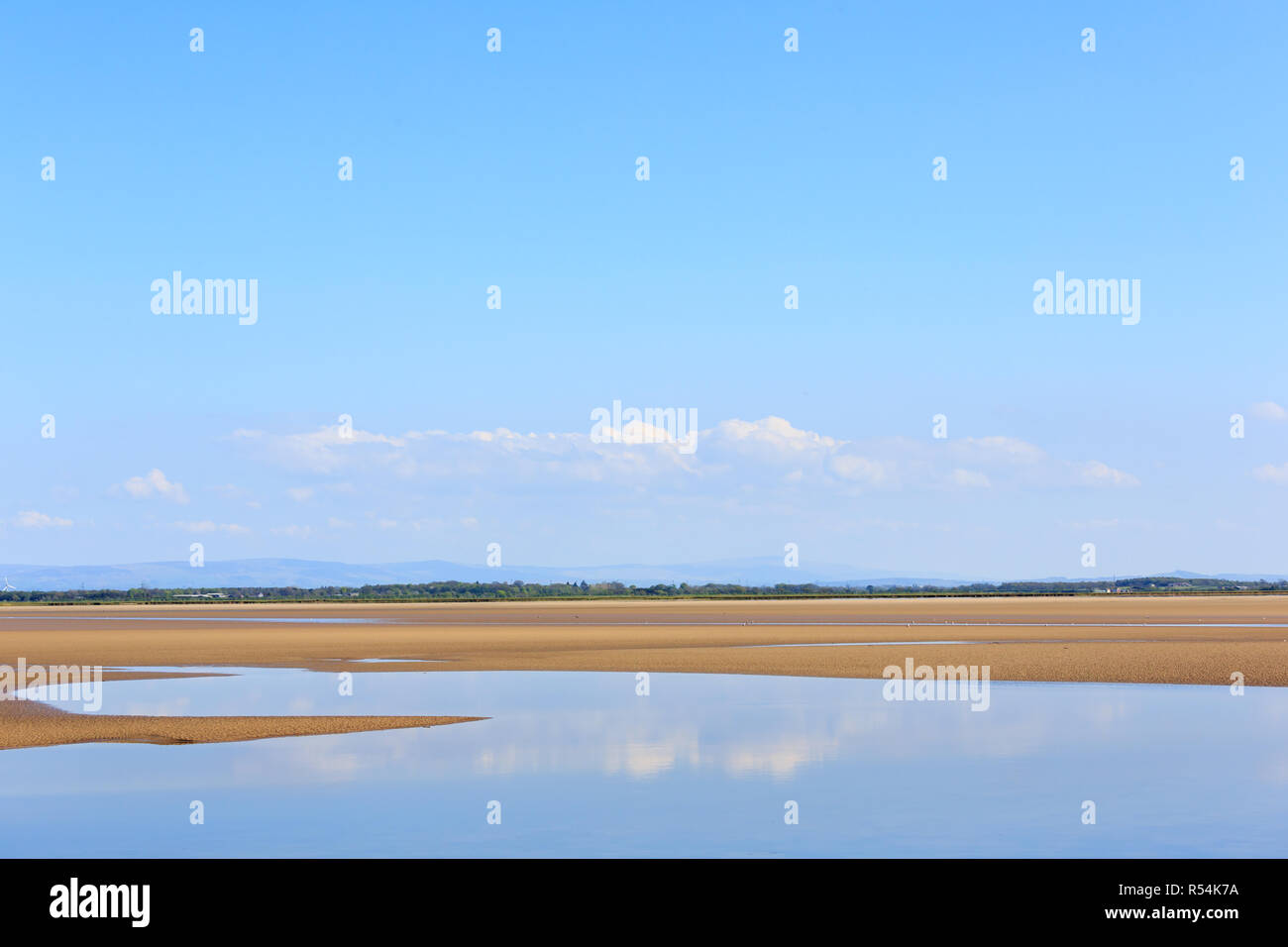 Solway estuary at low tide Stock Photo