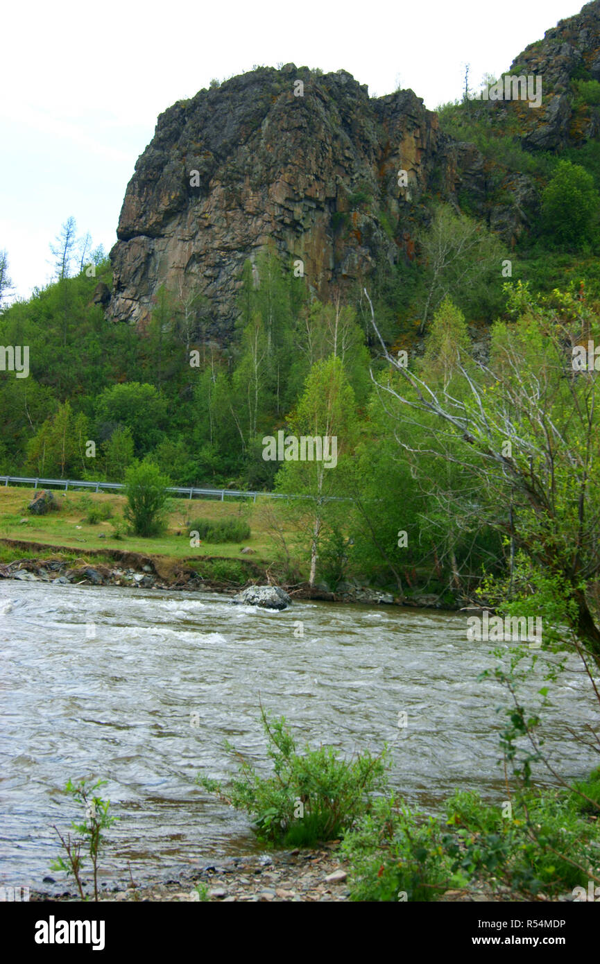 Tempestuous river Stock Photo