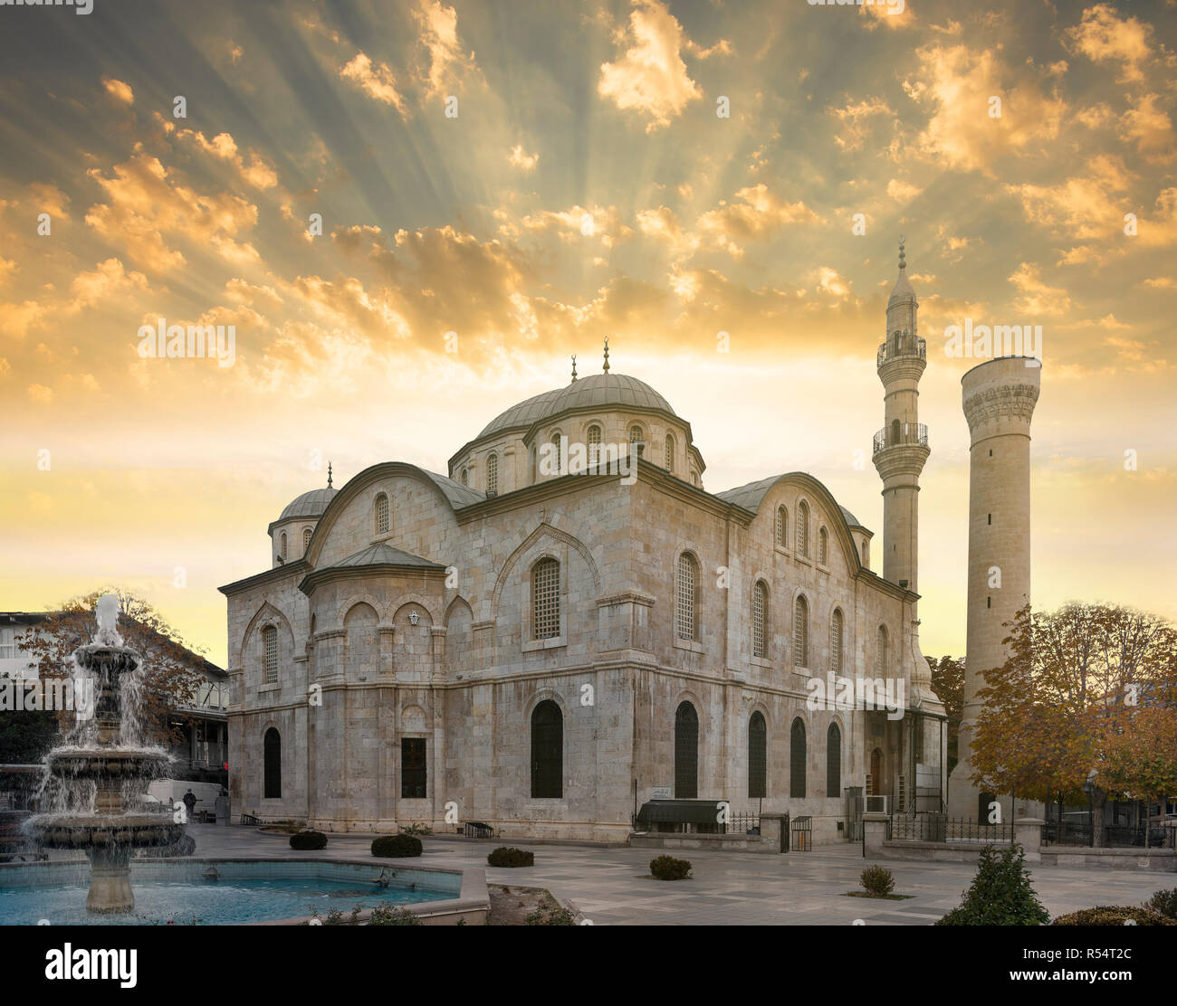 Yeni Mosque sunset view, Malatya City , Turkey Stock Photo