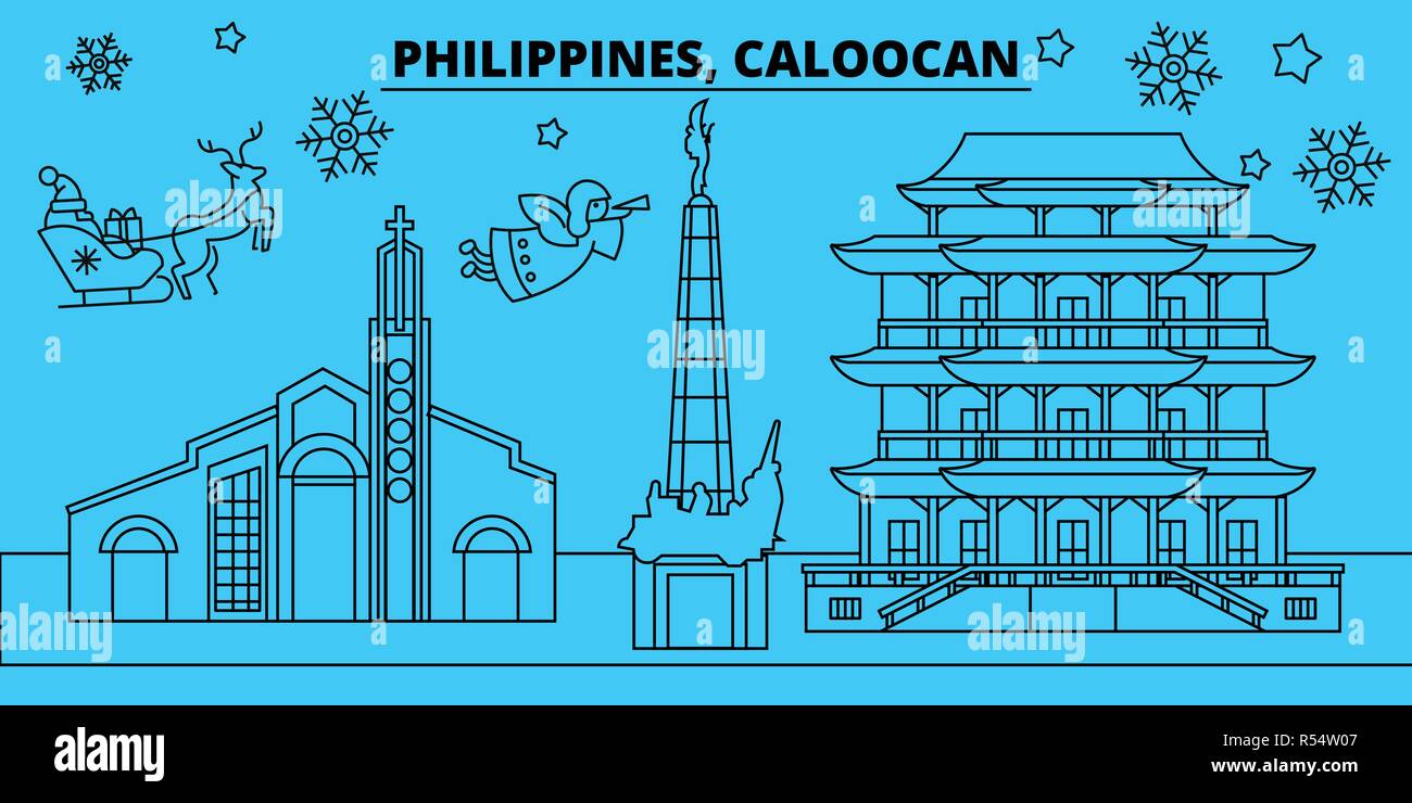 Philippines Caloocan Winter Holidays Skyline Merry Christmas