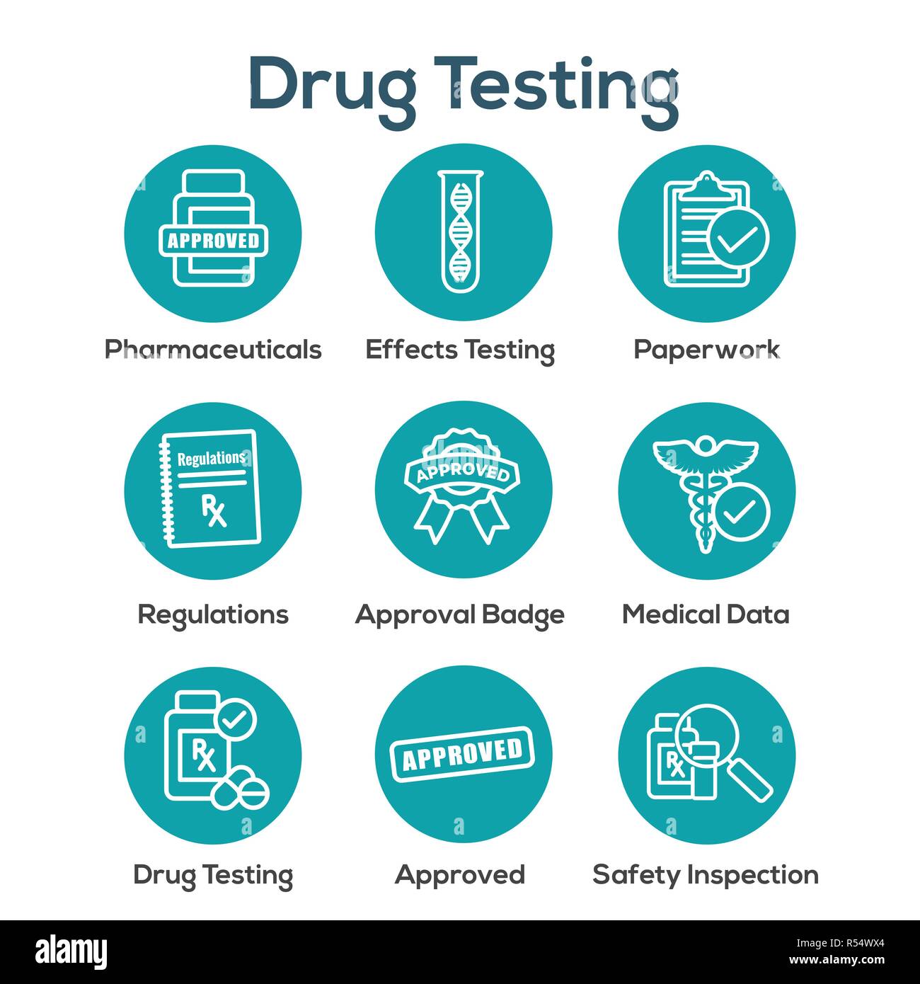 Food and drug administration icon logo hires stock photography and