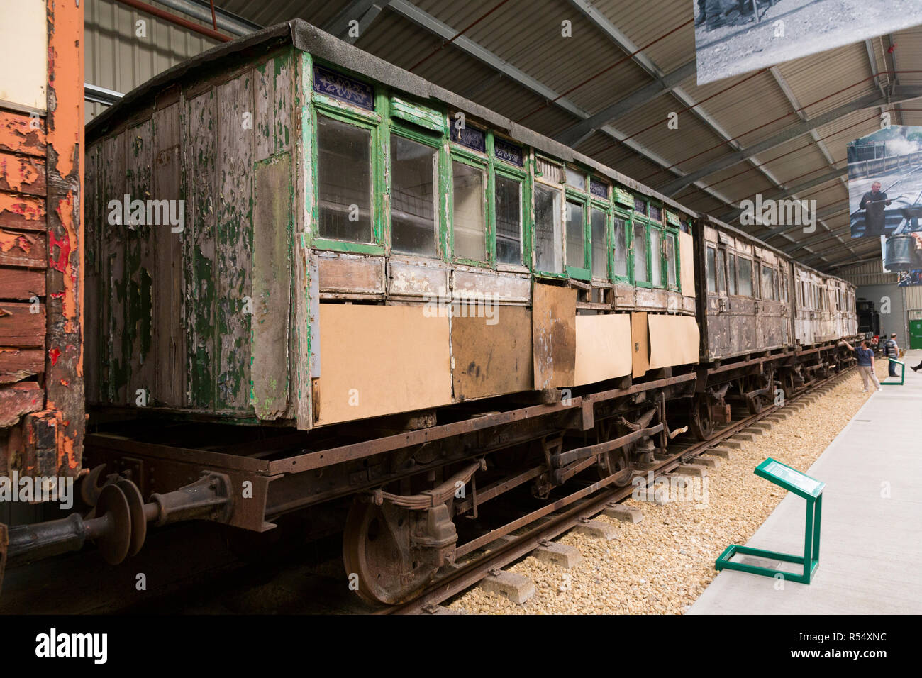 Old and vintage railway carriages / carriage awaiting restoration and