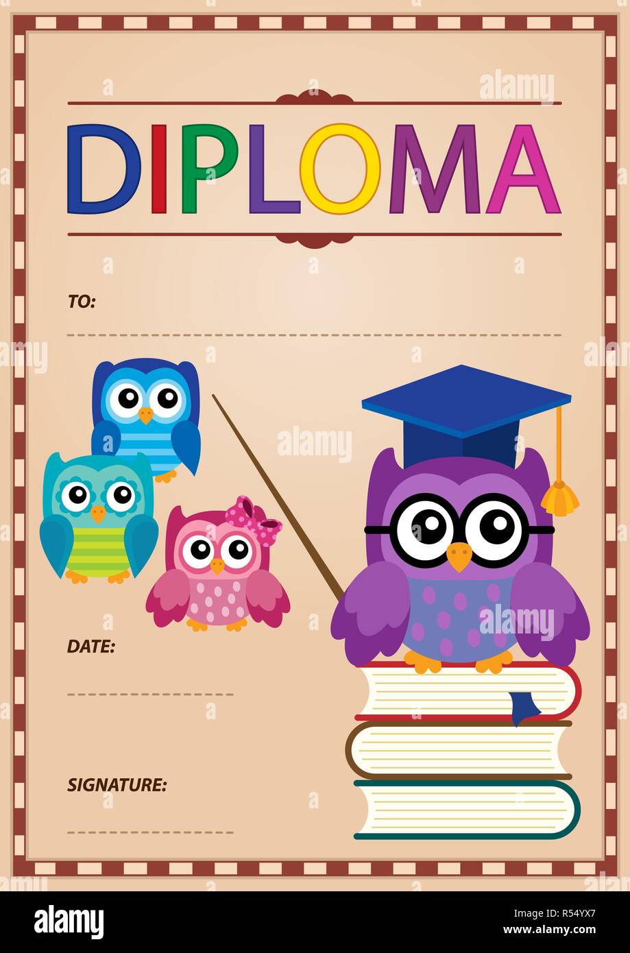 Diploma thematics image 4 Stock Photo