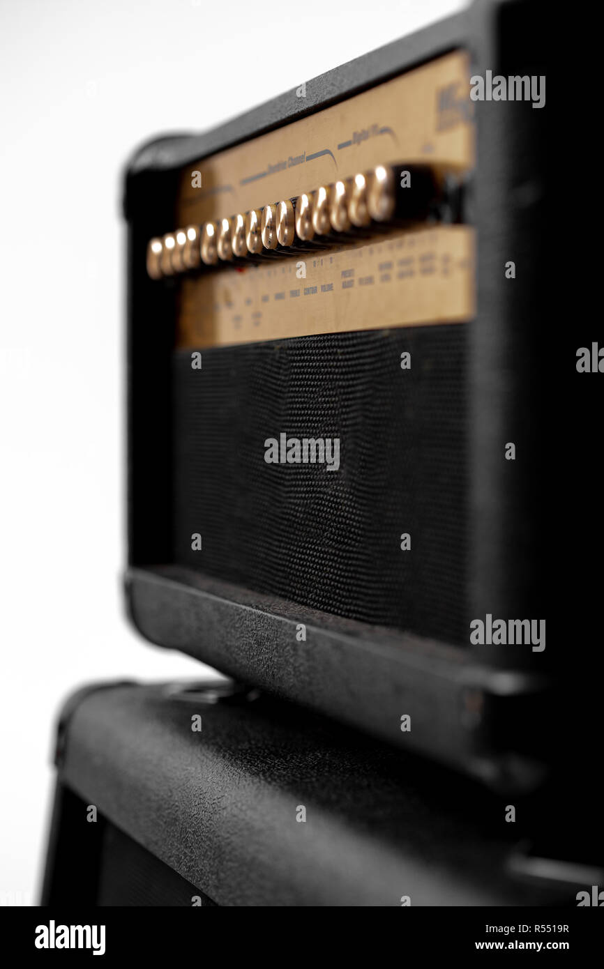 Sound Amplifier for connection to microphone and mixer Stock Photo Alamy