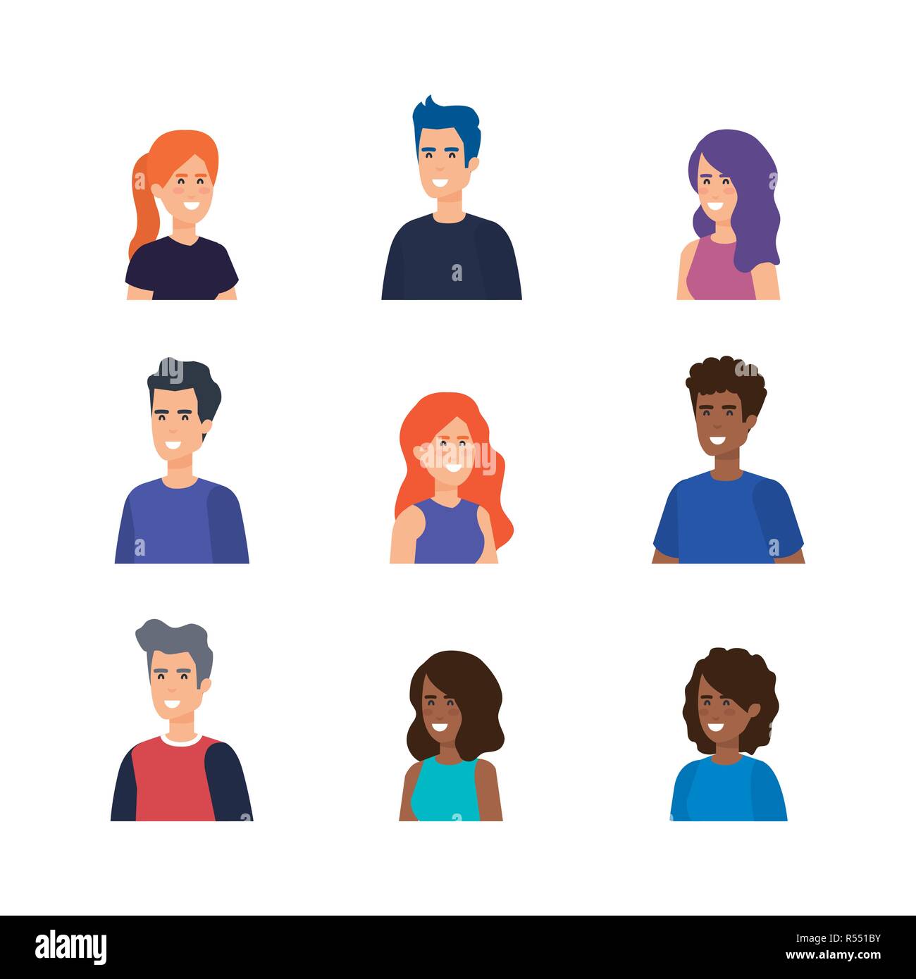 Characters Vector group of people characters vector illustration design Stock Vector ...