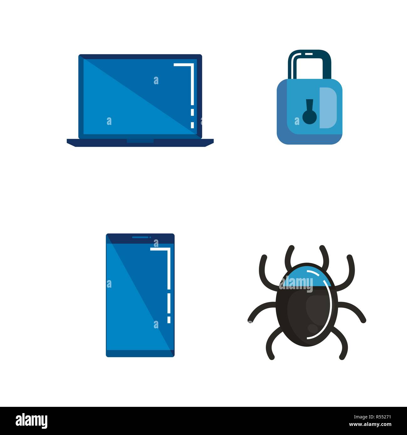 data center security icons vector illustration design Stock Vector ...