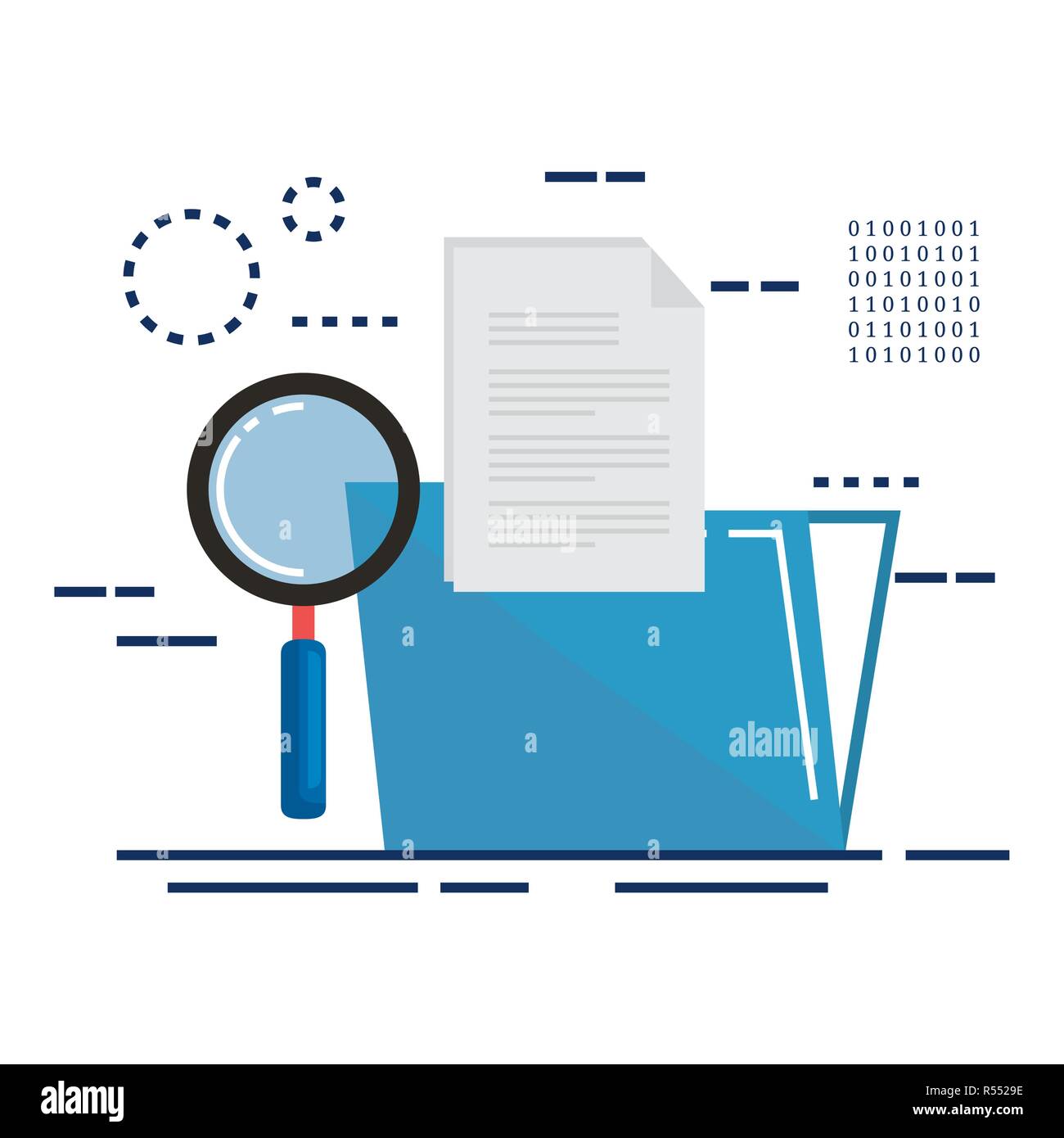 data center security with folder vector illustration design Stock