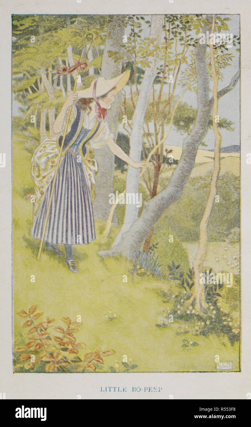 Little Bo Peep Vintage Nursery Rhyme Illustration Nursery 31 LITTLE BO
