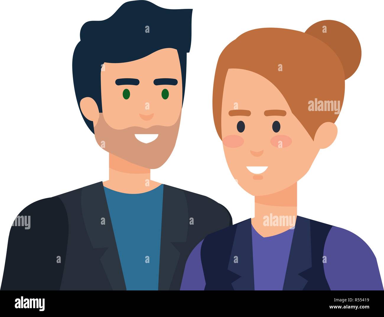 business couple avatars characters Stock Vector Image & Art - Alamy