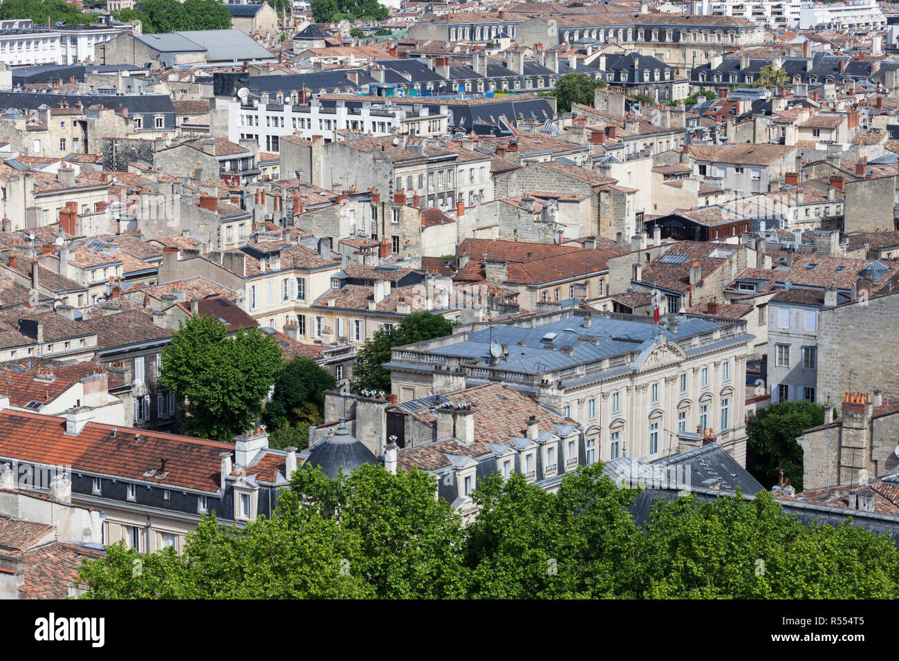 Aerial panorama of Bordeaux. Bordeaux, NouvelleAquitaine, France Stock