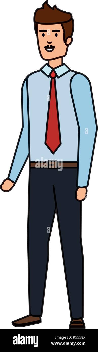 elegant businessman avatar character Stock Vector