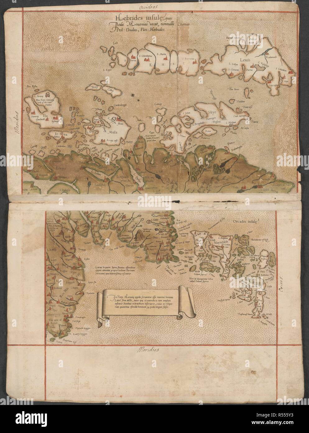 1570-1572. Map of the Hebrides. Image taken from The Mercator atlas of Europe. Originally published/produced in 1570-1572. . Source: Maps.C.29.c.13, 11.