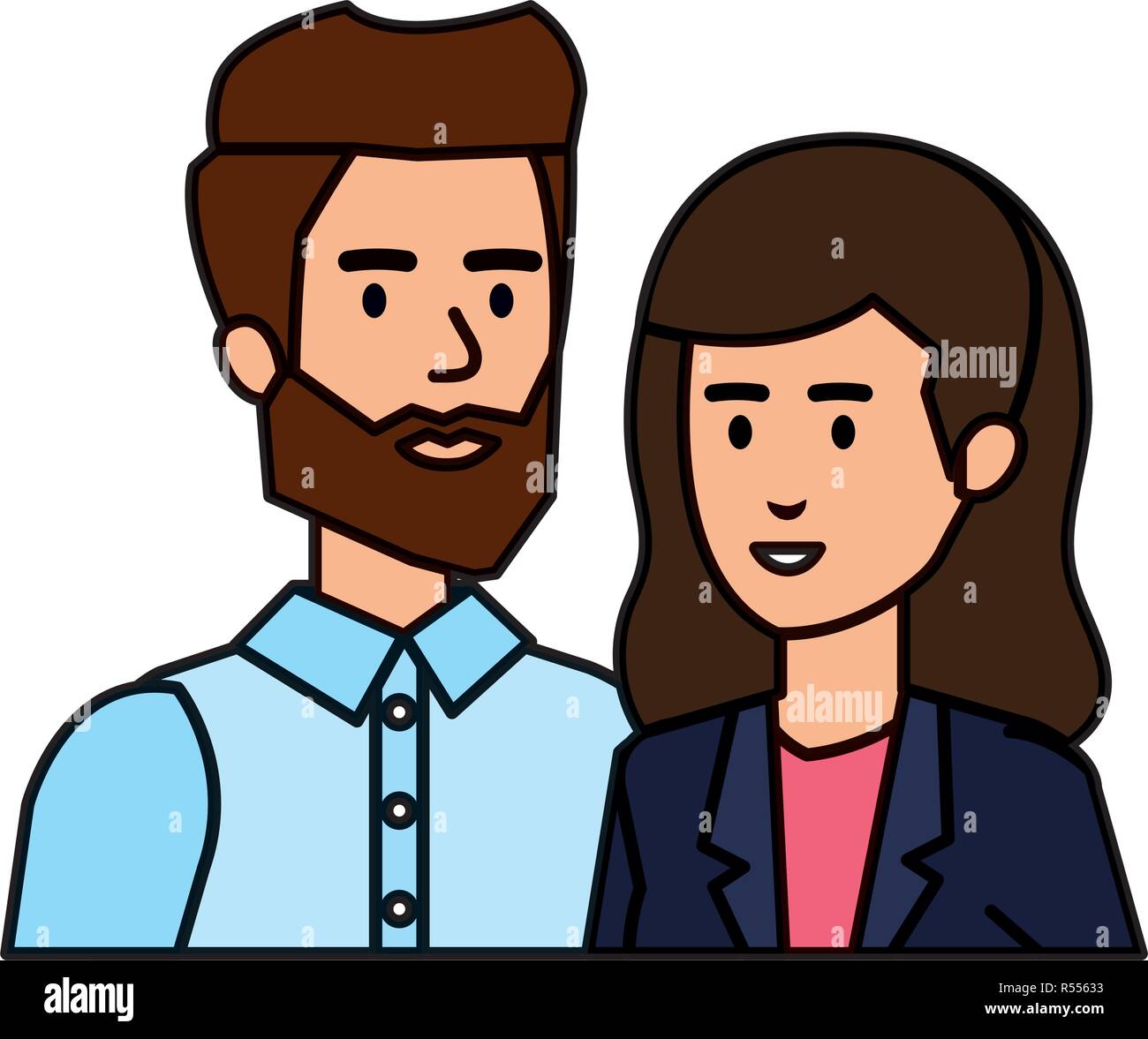 business couple avatars characters Stock Vector Image & Art - Alamy