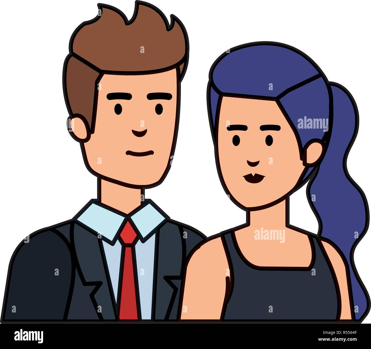 business couple avatars characters Stock Vector Image & Art - Alamy