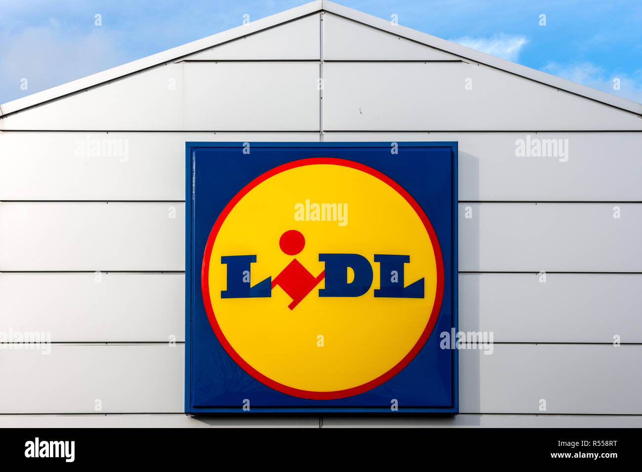 Lidl logo sign Stock Photo