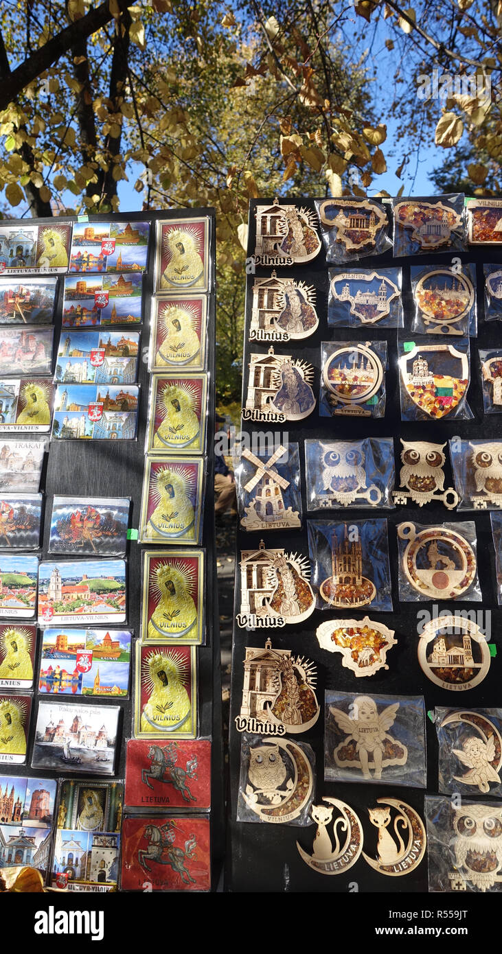 Souvenirs in Vilnius Lithuania Europe Stock Photo - Alamy