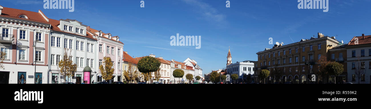 The Town Hall Square in Vilnius Lithuania Europe Stock Photo