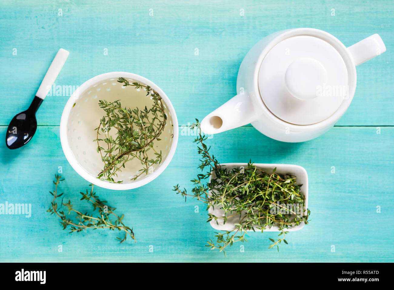Herbal tea of thyme Stock Photo Alamy