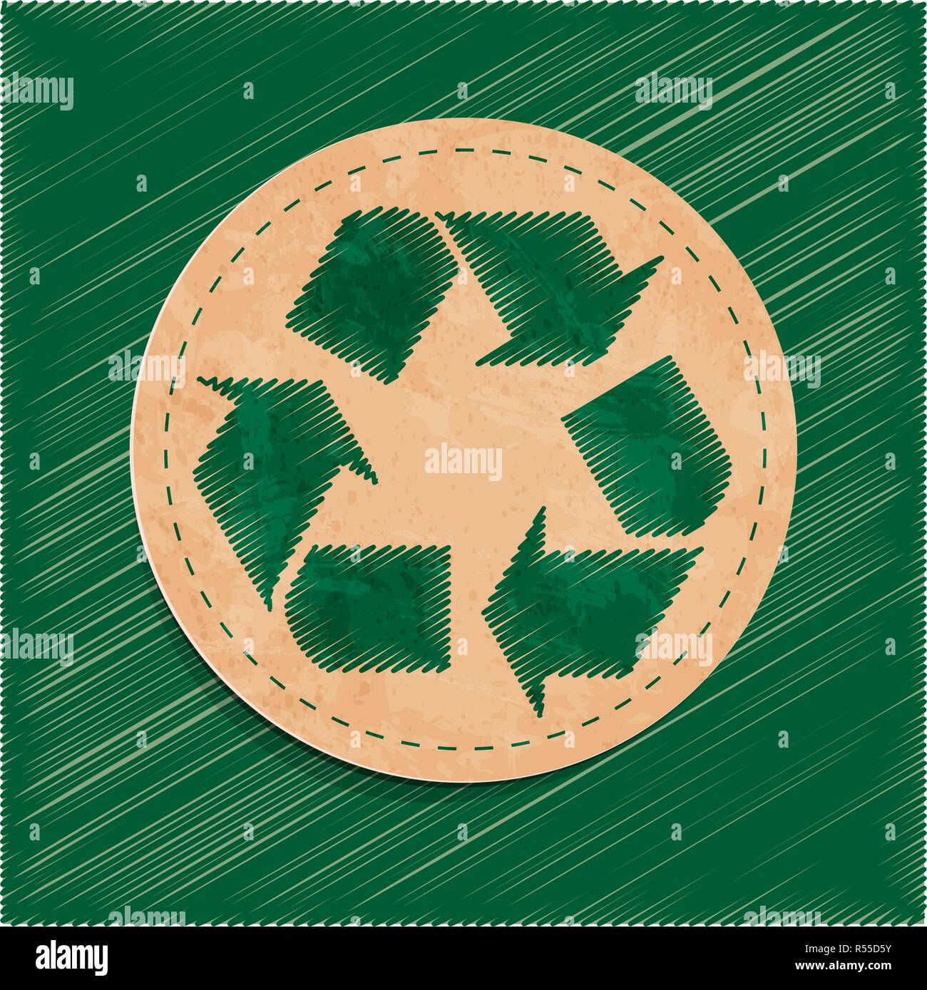Recyle Sticker Design Natural attachment Stock Vector Images - Alamy