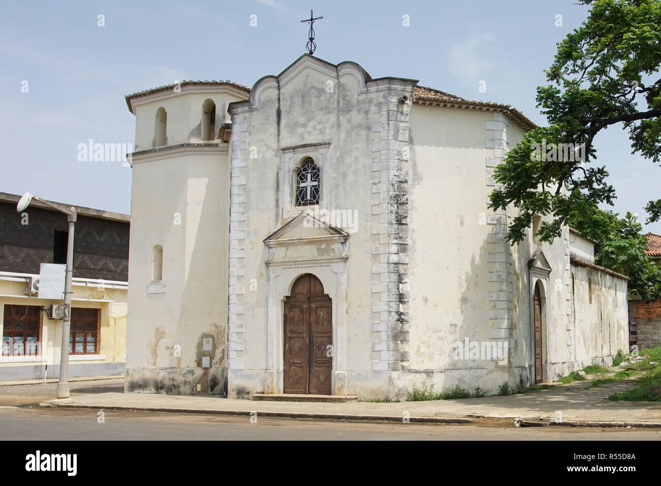 church in sao tome city,sao tome and principe,africa Stock Photo