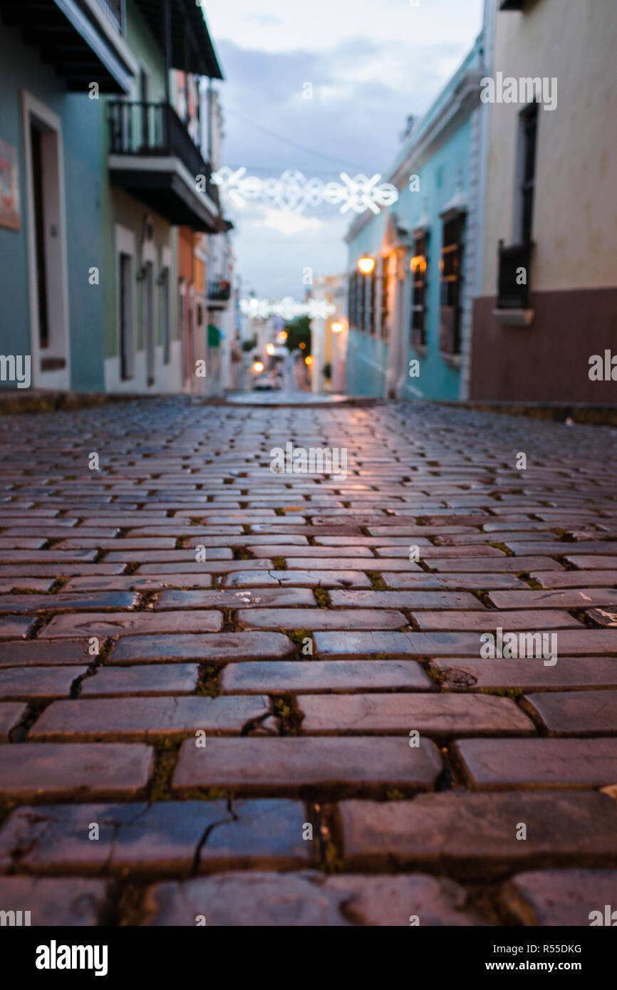 Colorful doorways and walls are a staple in the historic city center of Old San Juan on the