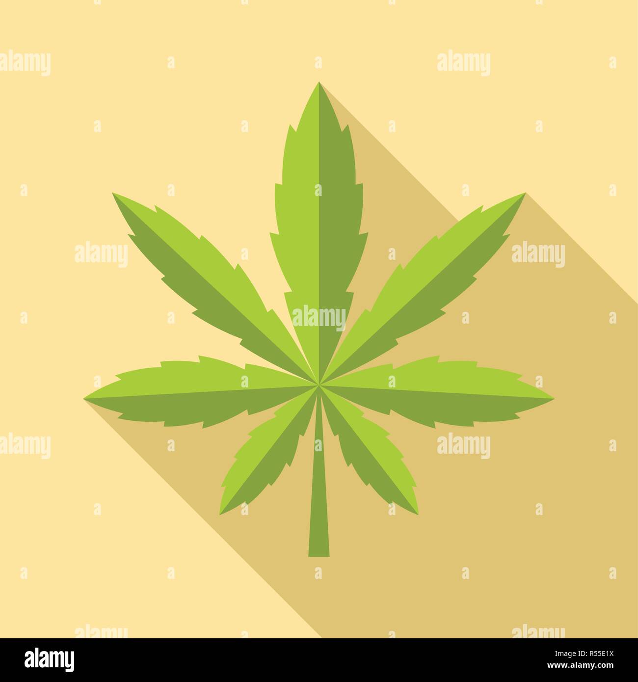 Cannabis leaf icon. Flat illustration of cannabis leaf vector icon for ...