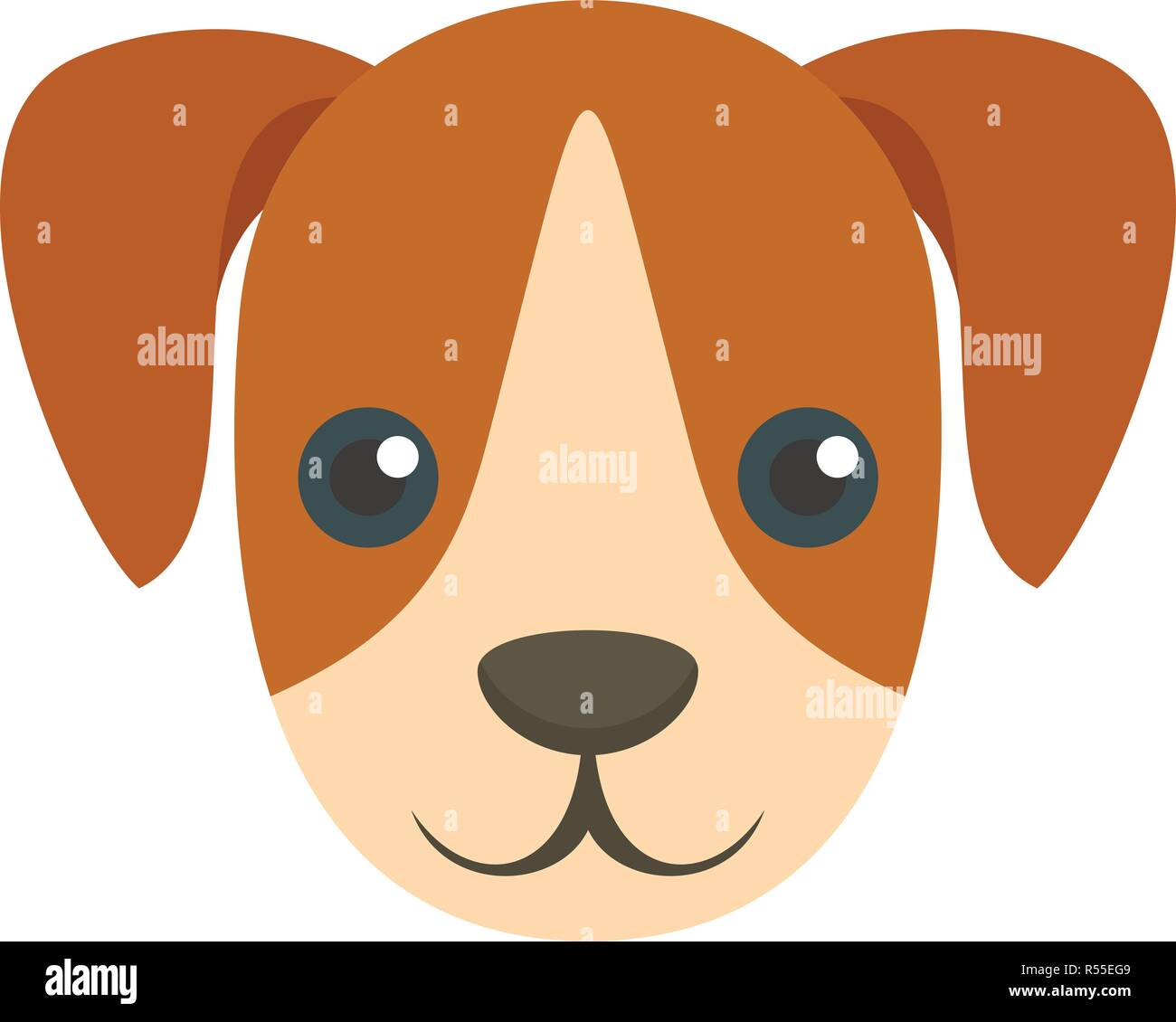 Pet dog and cat faces in profile concept icon Stock Photo - Alamy