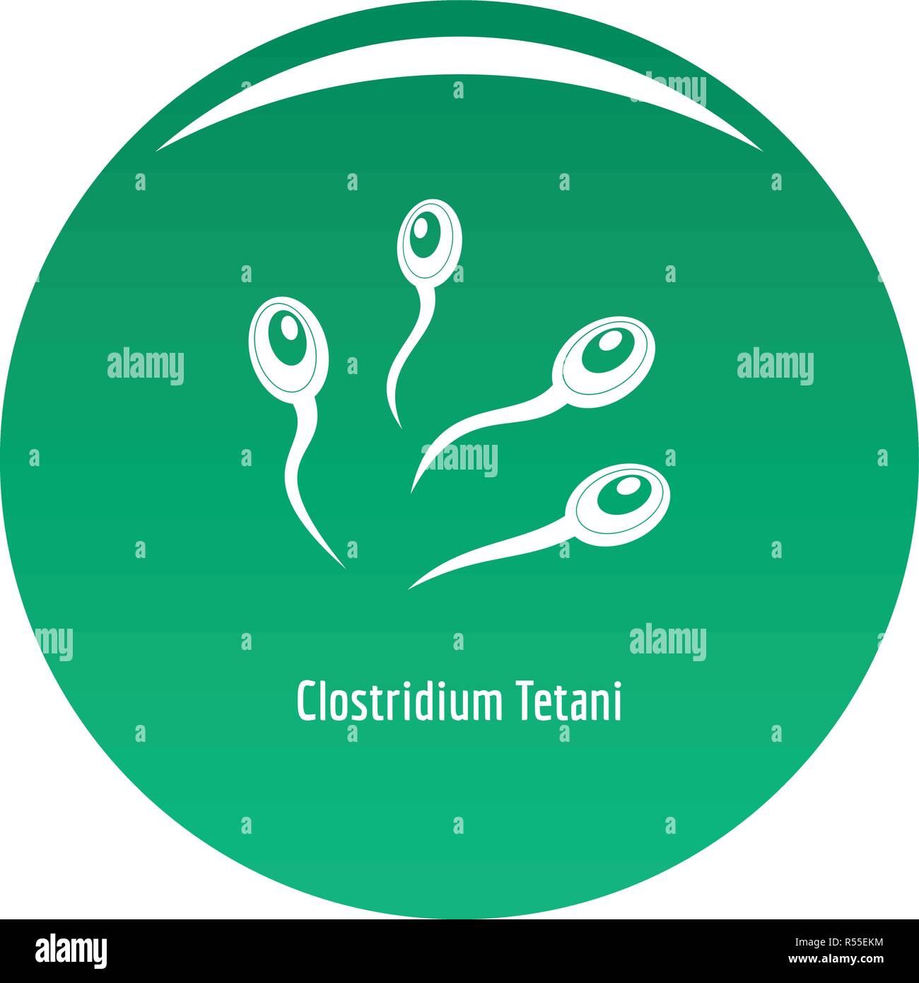 Clostridium tetani icon. Simple illustration of Clostridium tetani vector icon for any design green Stock Vector