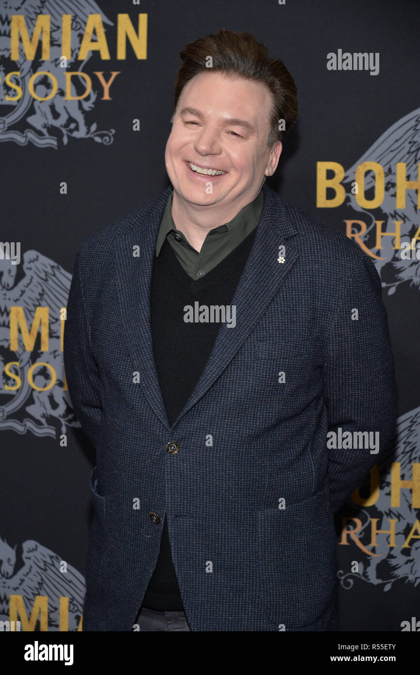 Mike Myers attends 'Bohemian Rhapsody' New York premiere at The Paris Theatre on October 30, 2018 in New York City. Stock Photo