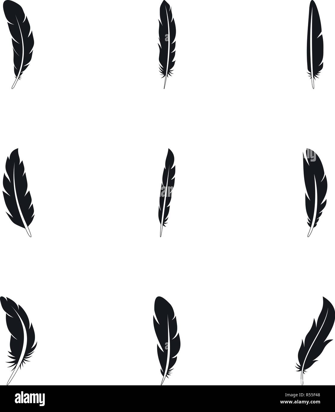 Black feather icon - Free black feather icons
