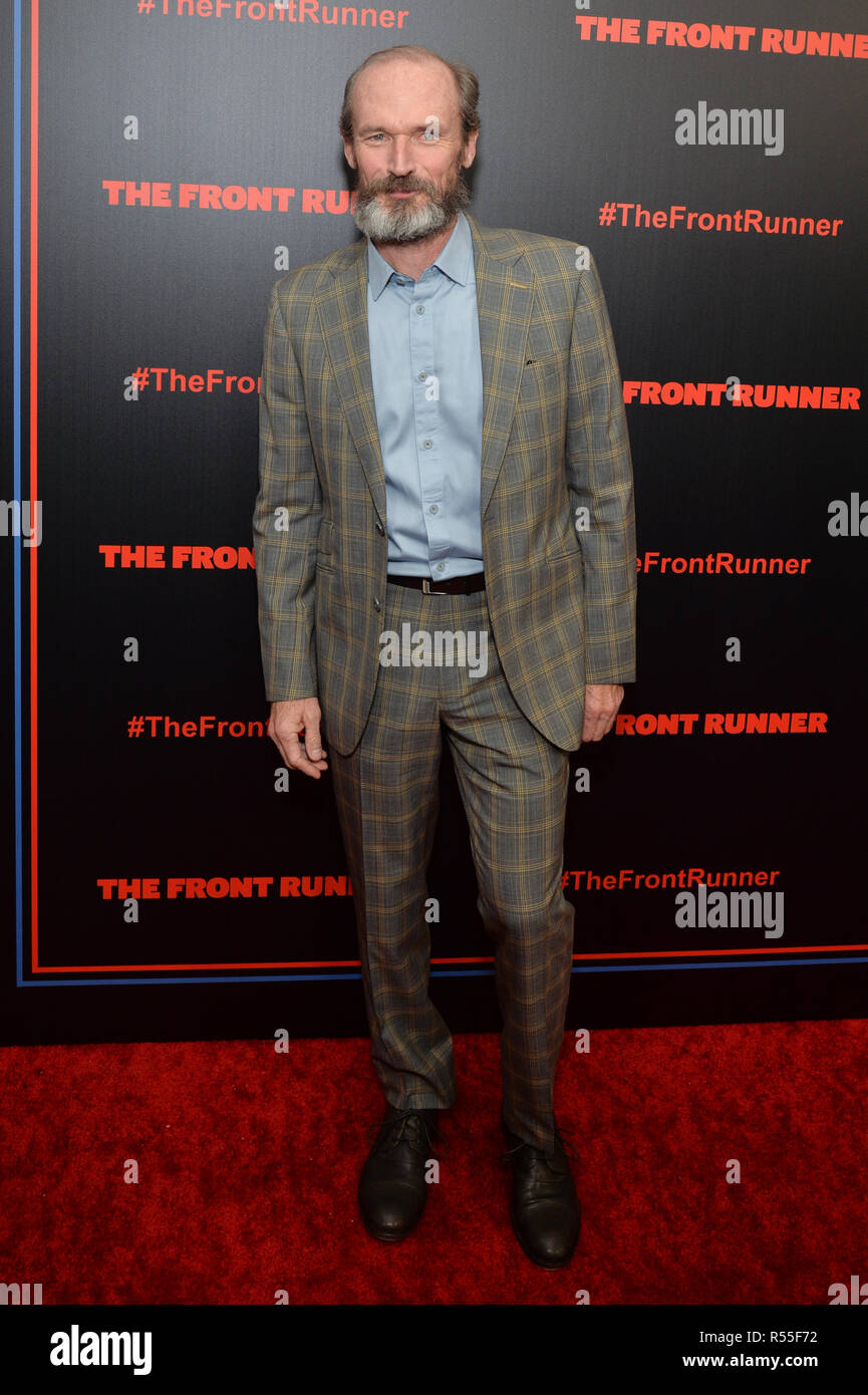 Toby Huss attends the New York premiere of 'The Front Runner' at the Museum of Modern Art on October 30, 2018 in New York City. Stock Photo