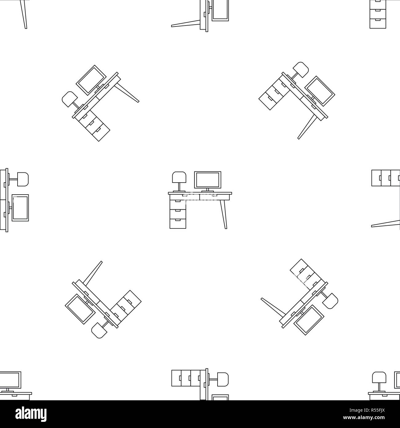 Computer table pattern seamless vector repeat geometric for any web design Stock Vector