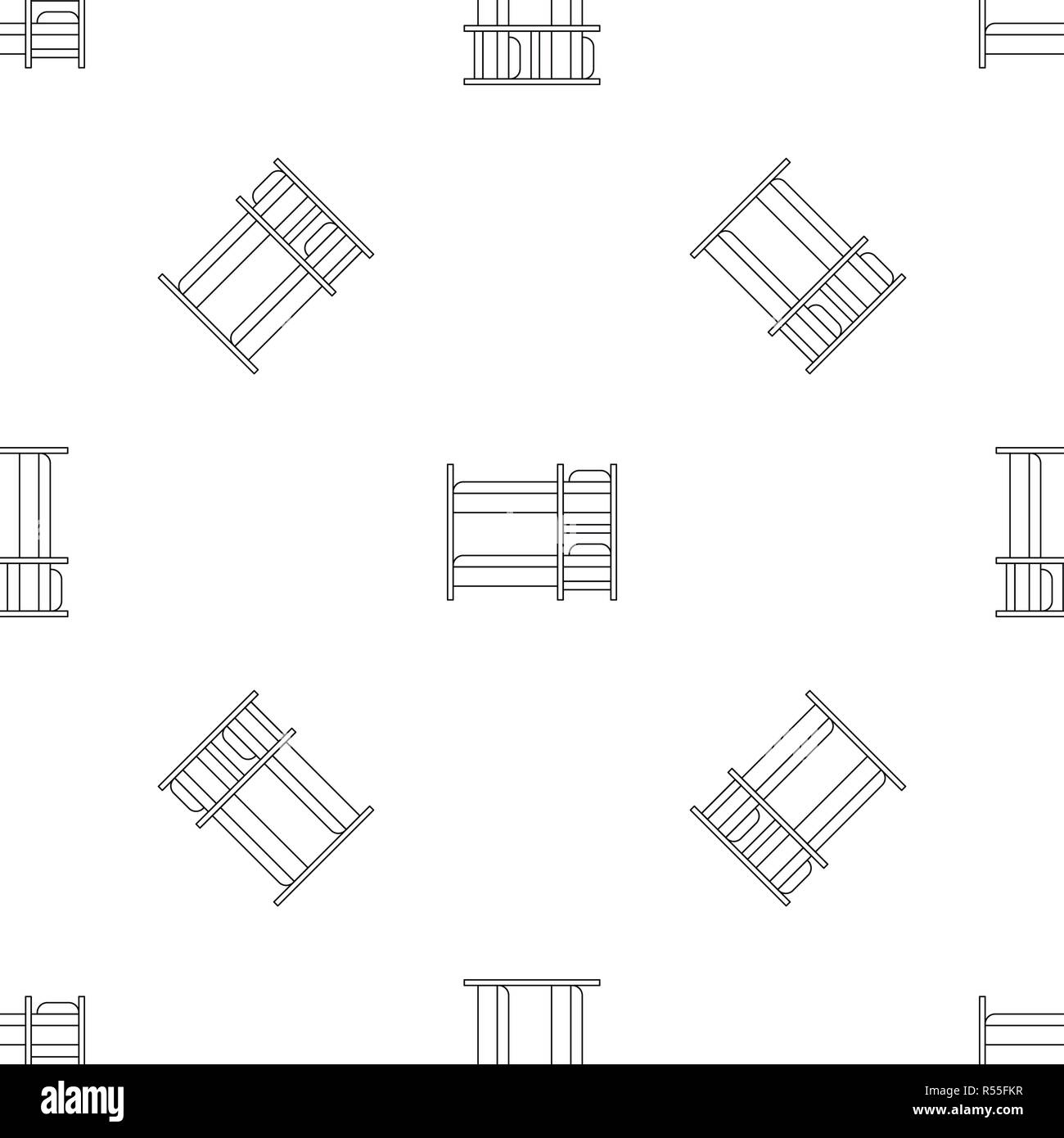 Double kid bed pattern seamless vector repeat geometric for any web design Stock Vector