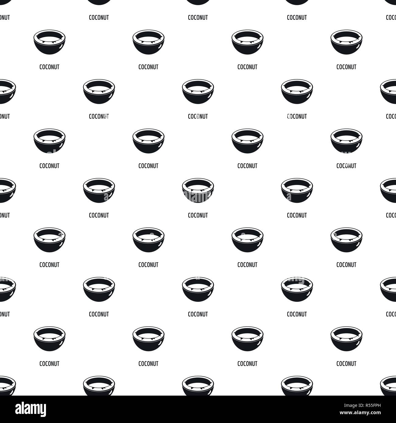 Coconut pattern seamless vector repeat geometric for any web design Stock Vector