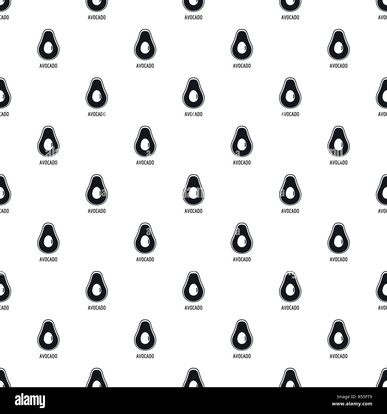 Avocado pattern seamless vector repeat geometric for any web design Stock Vector