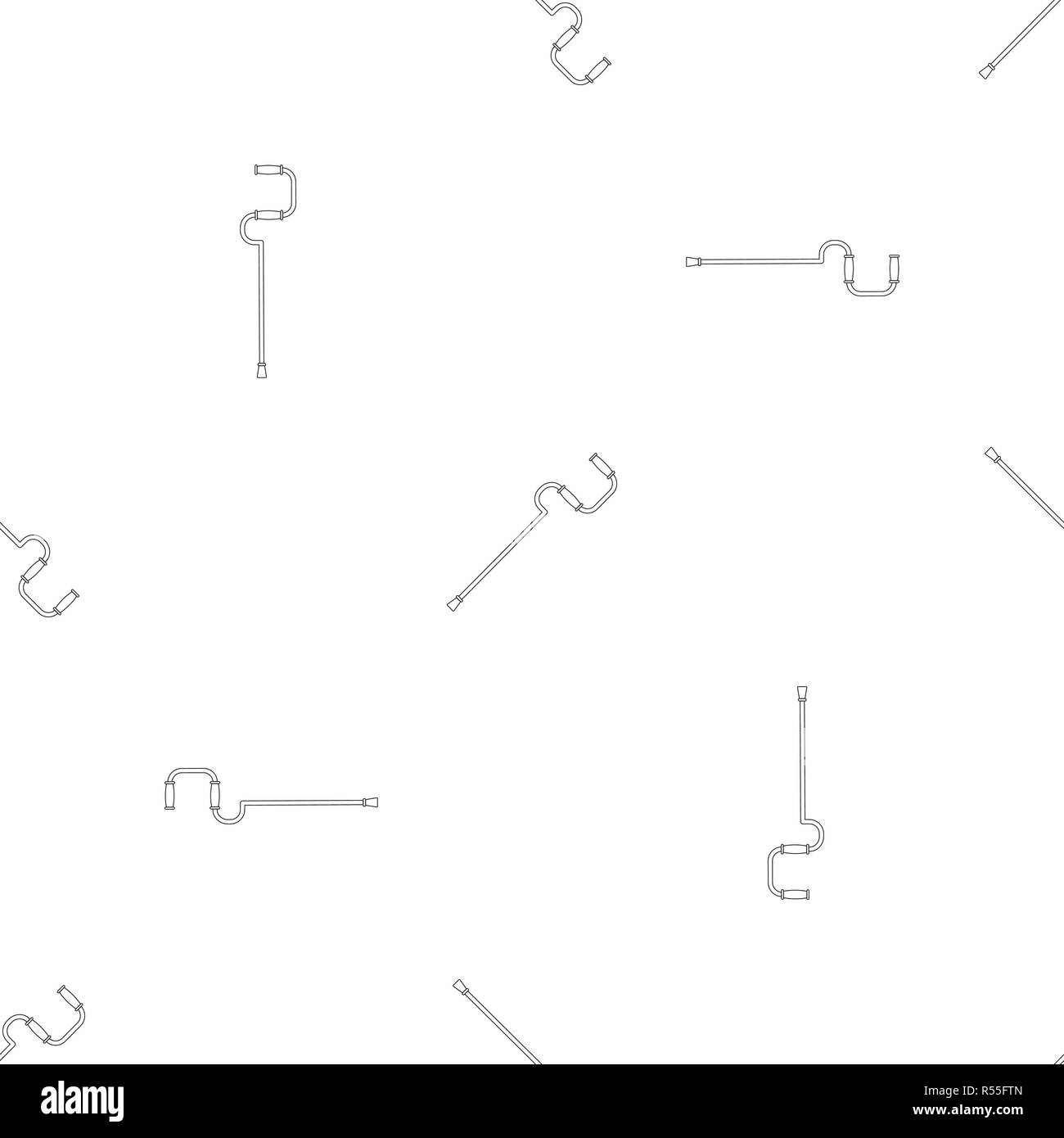 Metal walking stick pattern seamless vector repeat geometric for any web design Stock Vector